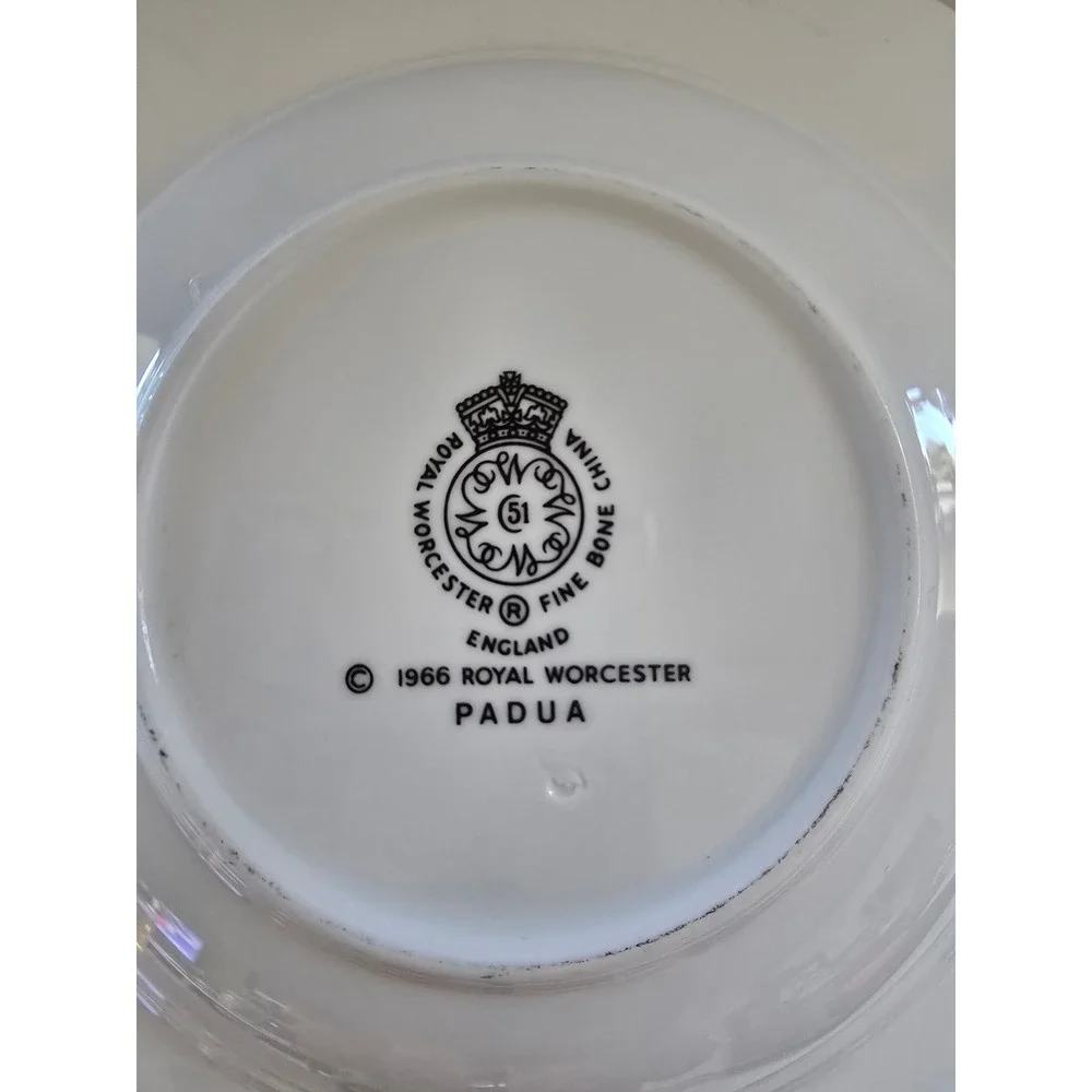 8 in Royal Worcester Padua Soup Bowls Bone China price for 1 bowl 10 avail 1966
